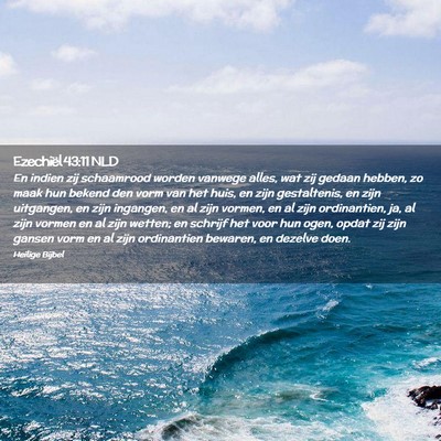 Picture 02 - Ezechiël 43:11 NLD - En indien zij schaamrood worden vanwege alles, - Bible Verse Picture