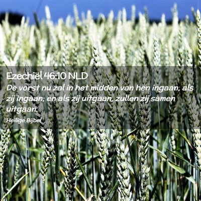 Picture 02 - Ezechiël 46:10 NLD - De vorst nu zal in het midden van hen ingaan, als - Bible Verse Picture
