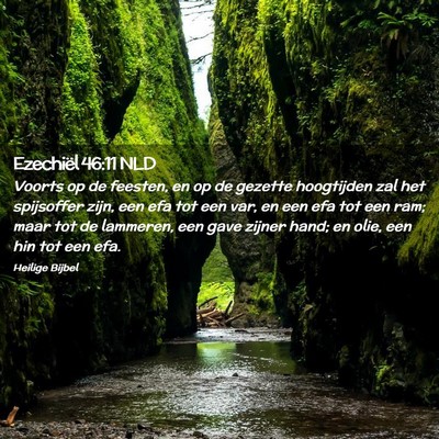 Picture 02 - Ezechiël 46:11 NLD - Voorts op de feesten, en op de gezette hoogtijden - Bible Verse Picture