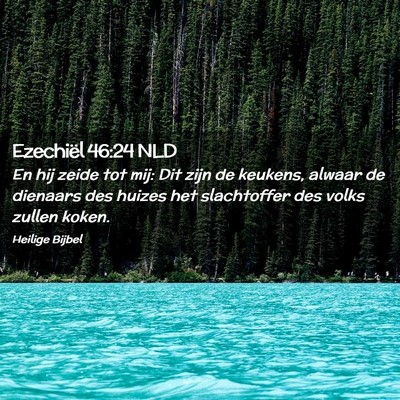 Picture 02 - Ezechiël 46:24 NLD - En hij zeide tot mij: Dit zijn de keukens, alwaar - Bible Verse Picture