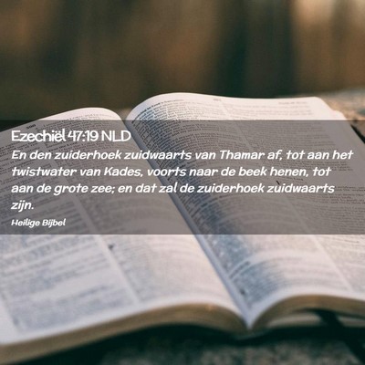 Picture 02 - Ezechiël 47:19 NLD - En den zuiderhoek zuidwaarts van Thamar af, tot - Bible Verse Picture