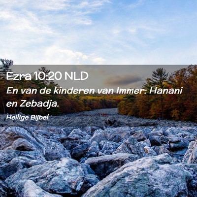 Picture 02 - Ezra 10:20 NLD - En van de kinderen van Immer: Hanani en - Bible Verse Picture