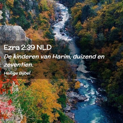 Picture 02 - Ezra 2:39 NLD - De kinderen van Harim, duizend en - Bible Verse Picture