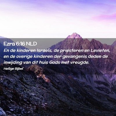 Picture 02 - Ezra 6:16 NLD - En de kinderen Israels, de priesteren en - Bible Verse Picture