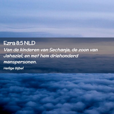 Picture 02 - Ezra 8:5 NLD - Van de kinderen van Sechanja, de zoon van - Bible Verse Picture