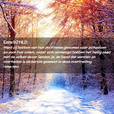 Picture 02 - Ezra 9:2 NLD - Want zij hebben van hun dochteren genomen voor - Bible Verse Picture