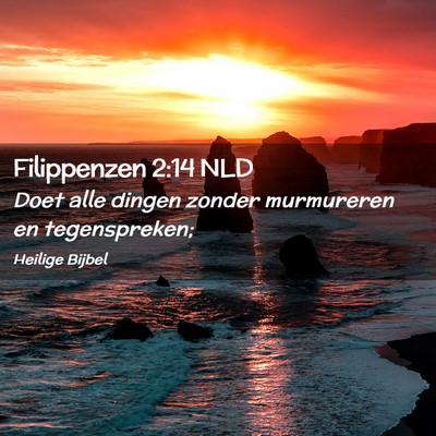 Picture 02 - Filippenzen 2:14 NLD - Doet alle dingen zonder murmureren en - Bible Verse Picture