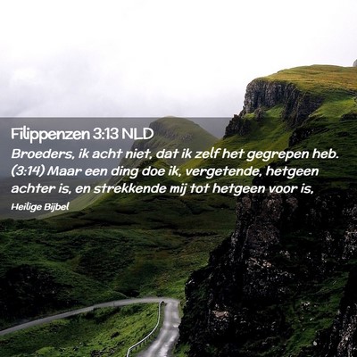 Picture 02 - Filippenzen 3:13 NLD - Broeders, ik acht niet, dat ik zelf het gegrepen - Bible Verse Picture
