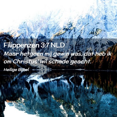 Picture 02 - Filippenzen 3:7 NLD - Maar hetgeen mij gewin was, dat heb ik om - Bible Verse Picture