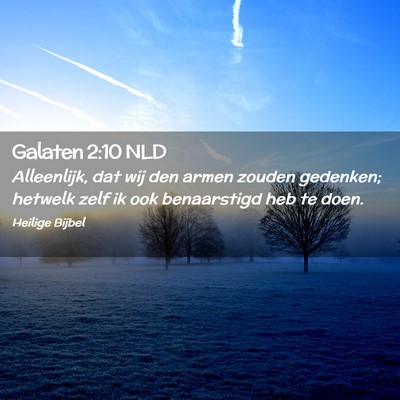 Picture 02 - Galaten 2:10 NLD - Alleenlijk, dat wij den armen zouden gedenken; - Bible Verse Picture