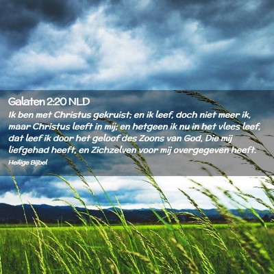 Picture 02 - Galaten 2:20 NLD - Ik ben met Christus gekruist; en ik leef, doch - Bible Verse Picture