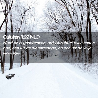 Picture 02 - Galaten 4:22 NLD - Want er is geschreven, dat Abraham twee zonen - Bible Verse Picture