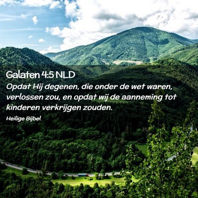 Picture 02 - Galaten 4:5 NLD - Opdat Hij degenen, die onder de wet waren, - Bible Verse Picture