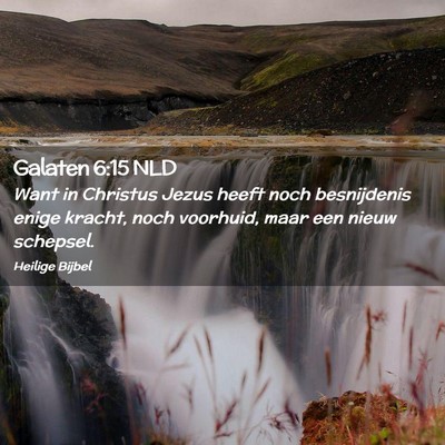 Picture 02 - Galaten 6:15 NLD - Want in Christus Jezus heeft noch besnijdenis - Bible Verse Picture