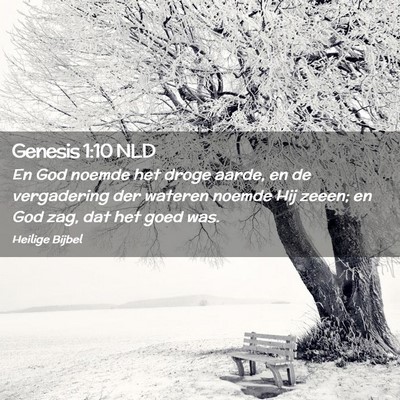 Picture 02 - Genesis 1:10 NLD - En God noemde het droge aarde, en de vergadering - Bible Verse Picture