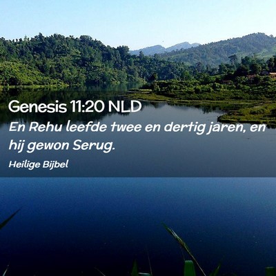 Picture 02 - Genesis 11:20 NLD - En Rehu leefde twee en dertig jaren, en hij gewon - Bible Verse Picture