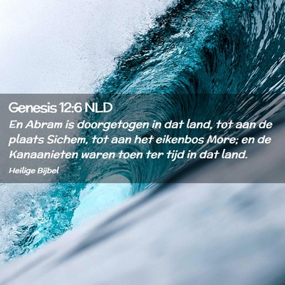 Picture 02 - Genesis 12:6 NLD - En Abram is doorgetogen in dat land, tot aan de - Bible Verse Picture