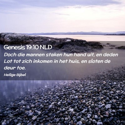 Picture 02 - Genesis 19:10 NLD - Doch die mannen staken hun hand uit, en deden Lot - Bible Verse Picture