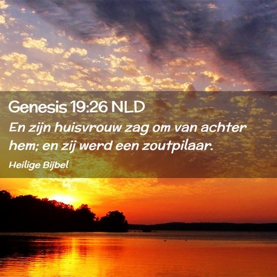 Picture 02 - Genesis 19:26 NLD - En zijn huisvrouw zag om van achter hem; en zij - Bible Verse Picture