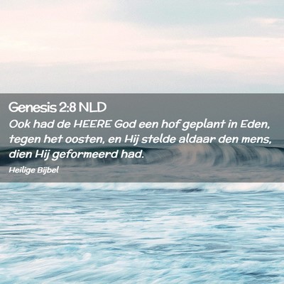 Picture 02 - Genesis 2:8 NLD - Ook had de HEERE God een hof geplant in Eden, - Bible Verse Picture