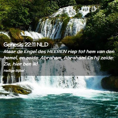 Picture 02 - Genesis 22:11 NLD - Maar de Engel des HEEREN riep tot hem van den - Bible Verse Picture