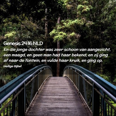 Picture 02 - Genesis 24:16 NLD - En die jonge dochter was zeer schoon van - Bible Verse Picture