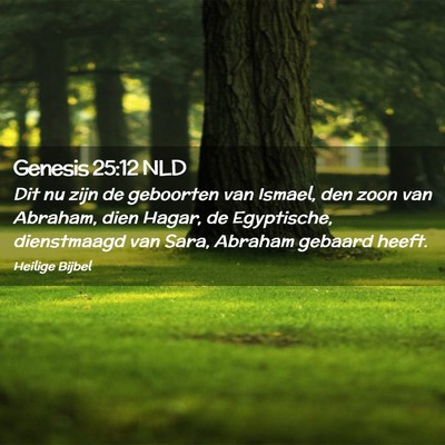 Picture 02 - Genesis 25:12 NLD - Dit nu zijn de geboorten van Ismael, den zoon van - Bible Verse Picture