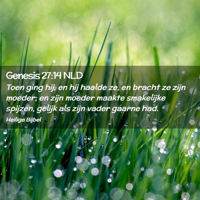 Picture 02 - Genesis 27:14 NLD - Toen ging hij, en hij haalde ze, en bracht ze - Bible Verse Picture