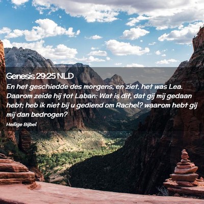 Picture 02 - Genesis 29:25 NLD - En het geschiedde des morgens, en ziet, het was - Bible Verse Picture