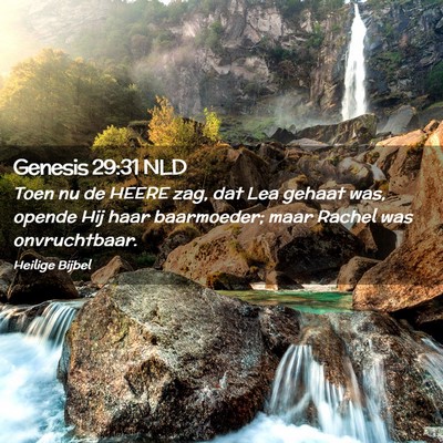 Picture 02 - Genesis 29:31 NLD - Toen nu de HEERE zag, dat Lea gehaat was, opende - Bible Verse Picture
