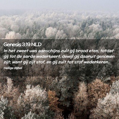Picture 02 - Genesis 3:19 NLD - In het zweet uws aanschijns zult gij brood eten, - Bible Verse Picture