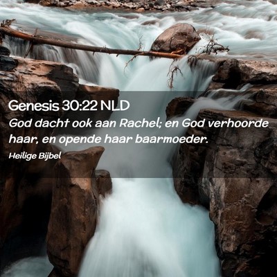 Picture 02 - Genesis 30:22 NLD - God dacht ook aan Rachel; en God verhoorde haar, - Bible Verse Picture