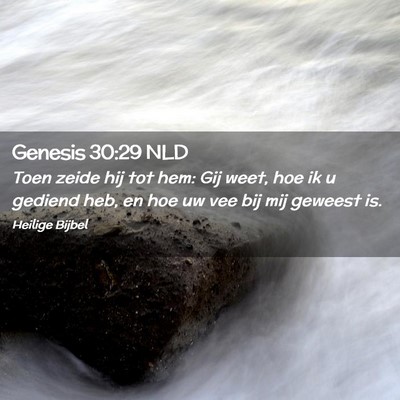 Picture 02 - Genesis 30:29 NLD - Toen zeide hij tot hem: Gij weet, hoe ik u - Bible Verse Picture