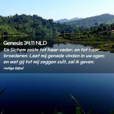 Picture 02 - Genesis 34:11 NLD - En Sichem zeide tot haar vader, en tot haar - Bible Verse Picture