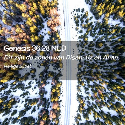 Picture 02 - Genesis 36:28 NLD - Dit zijn de zonen van Disan: Uz en - Bible Verse Picture