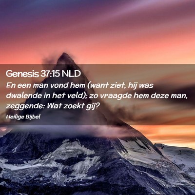 Picture 02 - Genesis 37:15 NLD - En een man vond hem (want ziet, hij was dwalende - Bible Verse Picture