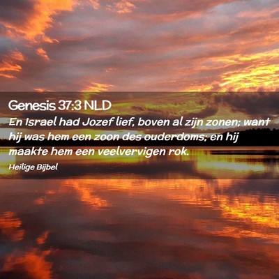 Picture 02 - Genesis 37:3 NLD - En Israel had Jozef lief, boven al zijn zonen; - Bible Verse Picture