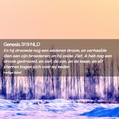 Picture 02 - Genesis 37:9 NLD - En hij droomde nog een anderen droom, en - Bible Verse Picture