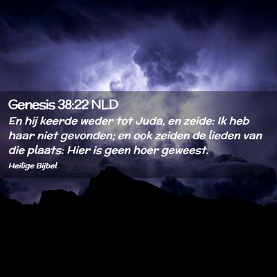 Picture 02 - Genesis 38:22 NLD - En hij keerde weder tot Juda, en zeide: Ik heb - Bible Verse Picture