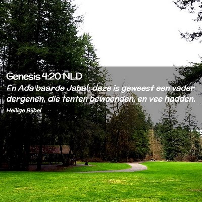 Picture 02 - Genesis 4:20 NLD - En Ada baarde Jabal; deze is geweest een vader - Bible Verse Picture