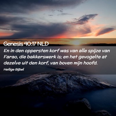 Picture 02 - Genesis 40:17 NLD - En in den oppersten korf was van alle spijze van - Bible Verse Picture