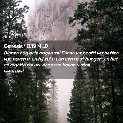 Picture 02 - Genesis 40:19 NLD - Binnen nog drie dagen zal Farao uw hoofd - Bible Verse Picture