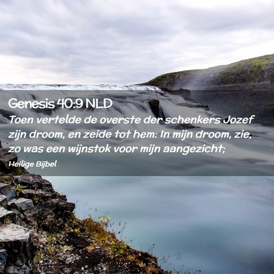 Picture 02 - Genesis 40:9 NLD - Toen vertelde de overste der schenkers Jozef zijn - Bible Verse Picture