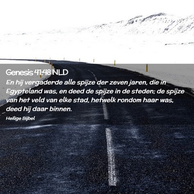 Picture 02 - Genesis 41:48 NLD - En hij vergaderde alle spijze der zeven jaren, - Bible Verse Picture