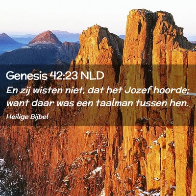 Picture 02 - Genesis 42:23 NLD - En zij wisten niet, dat het Jozef hoorde; want - Bible Verse Picture