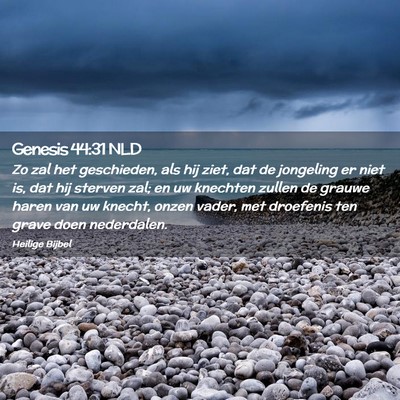 Picture 02 - Genesis 44:31 NLD - Zo zal het geschieden, als hij ziet, dat de - Bible Verse Picture