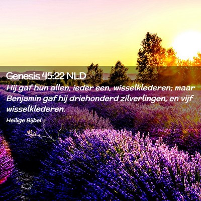 Picture 02 - Genesis 45:22 NLD - Hij gaf hun allen, ieder een, wisselklederen; - Bible Verse Picture