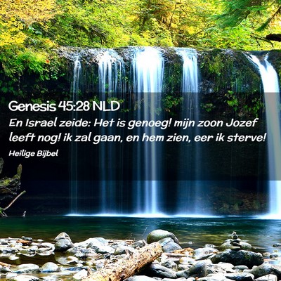 Picture 02 - Genesis 45:28 NLD - En Israel zeide: Het is genoeg! mijn zoon Jozef - Bible Verse Picture