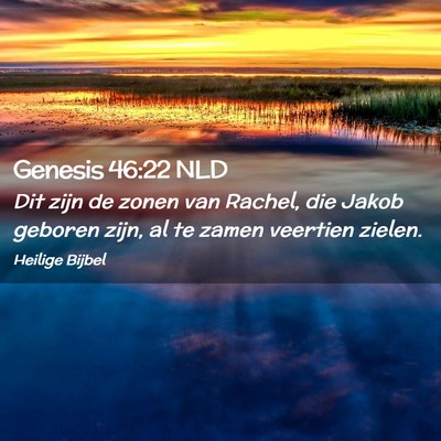 Picture 02 - Genesis 46:22 NLD - Dit zijn de zonen van Rachel, die Jakob geboren - Bible Verse Picture