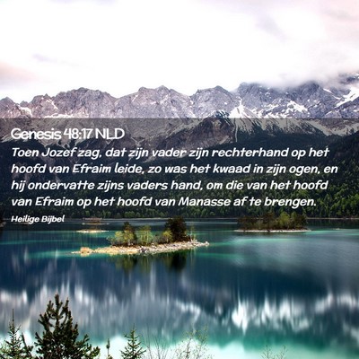 Picture 02 - Genesis 48:17 NLD - Toen Jozef zag, dat zijn vader zijn rechterhand - Bible Verse Picture